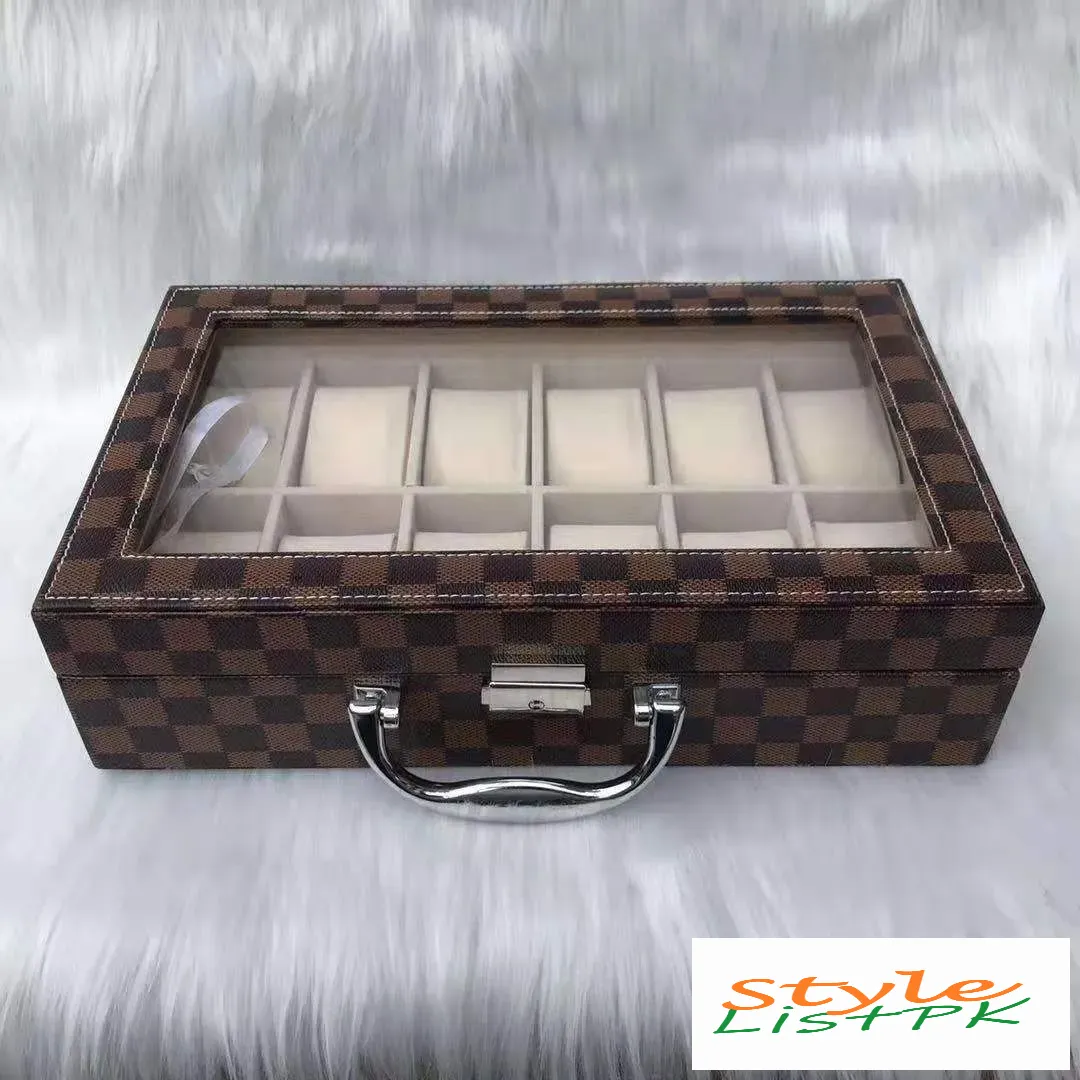 Best Price LV Checks Watch Organizer