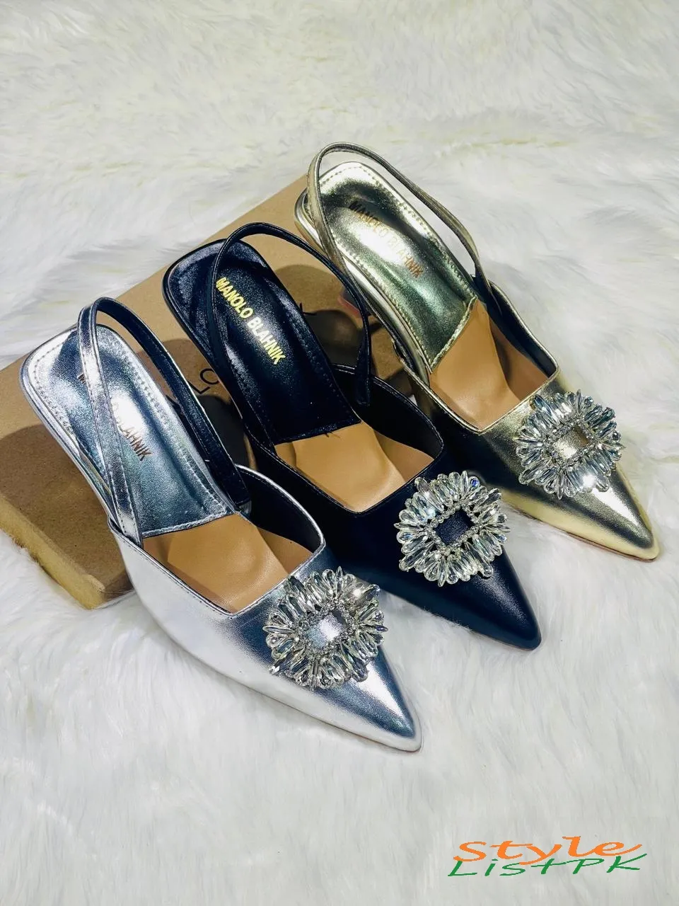 Best Price MANALO DIAMANTE BROOCH HEELS