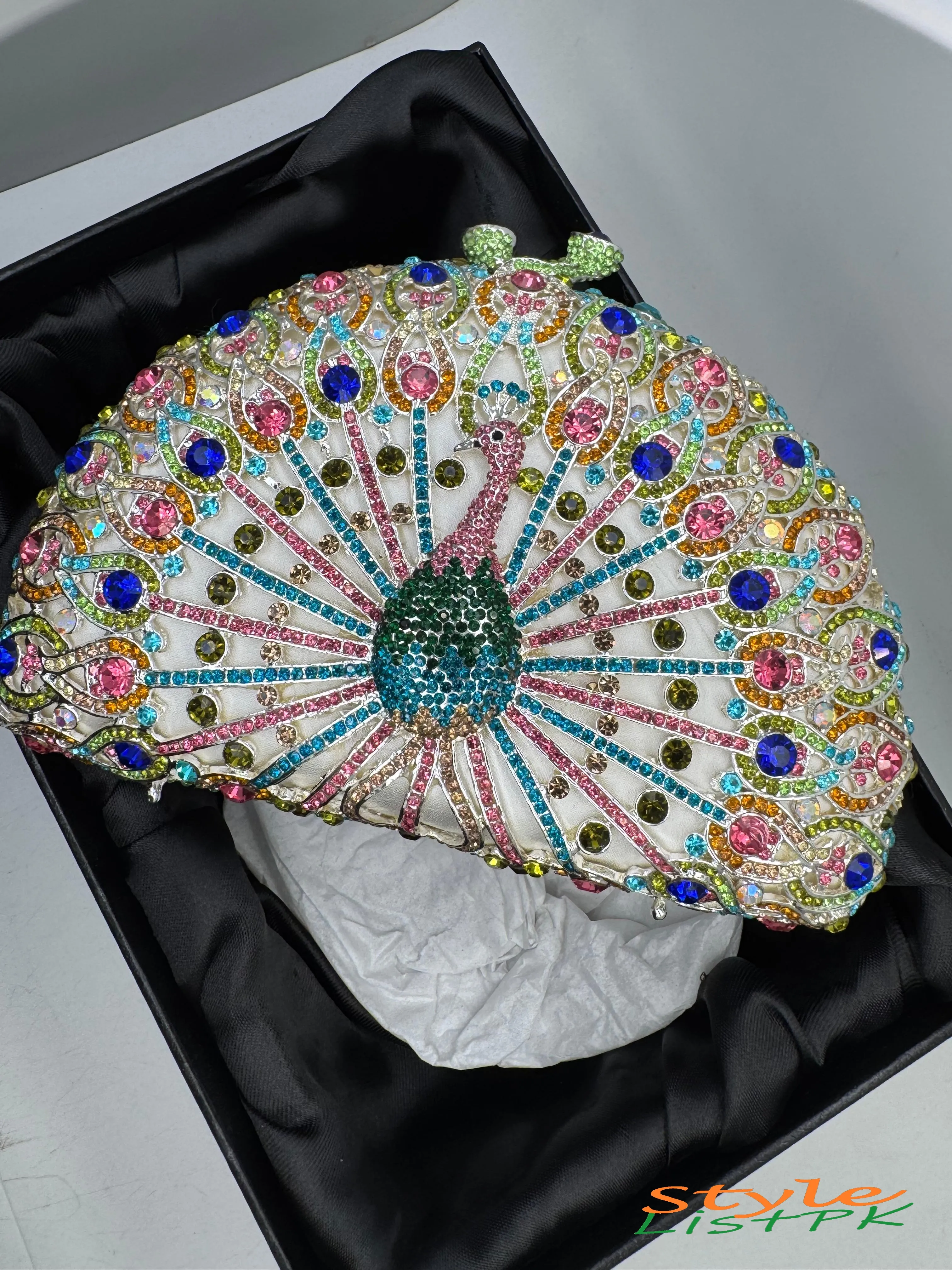 Best Price Peacock Rhinestone Clutch 