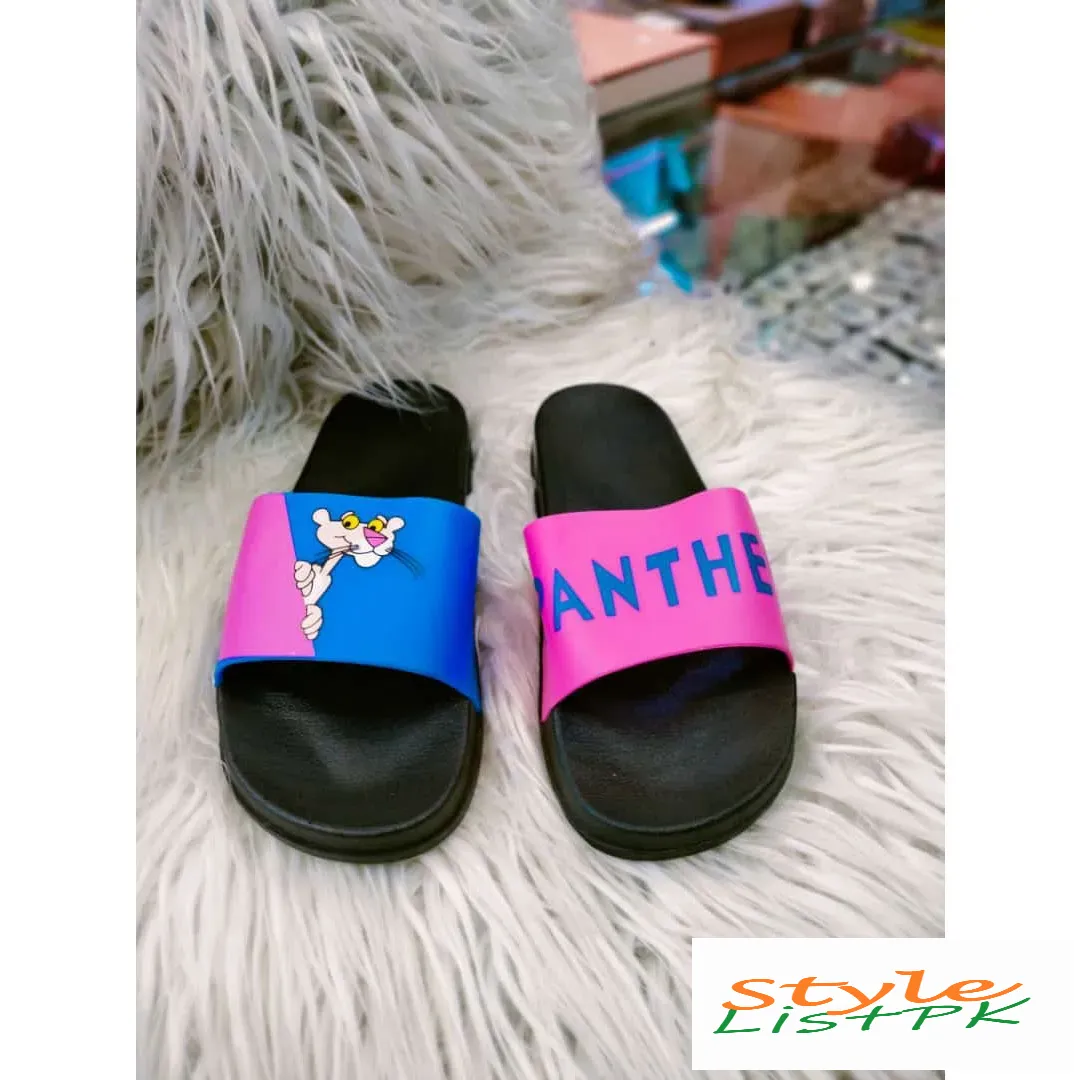 Best Price Pink Pink Blue Panther Slides