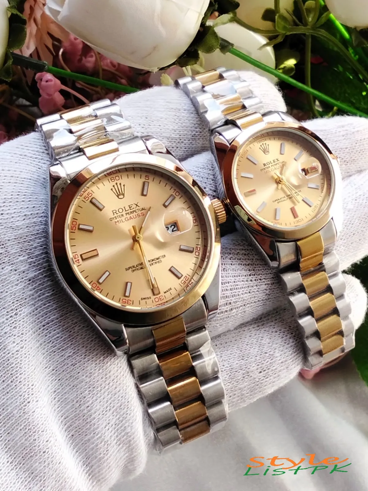 Best Price Rolex pair two tone chain