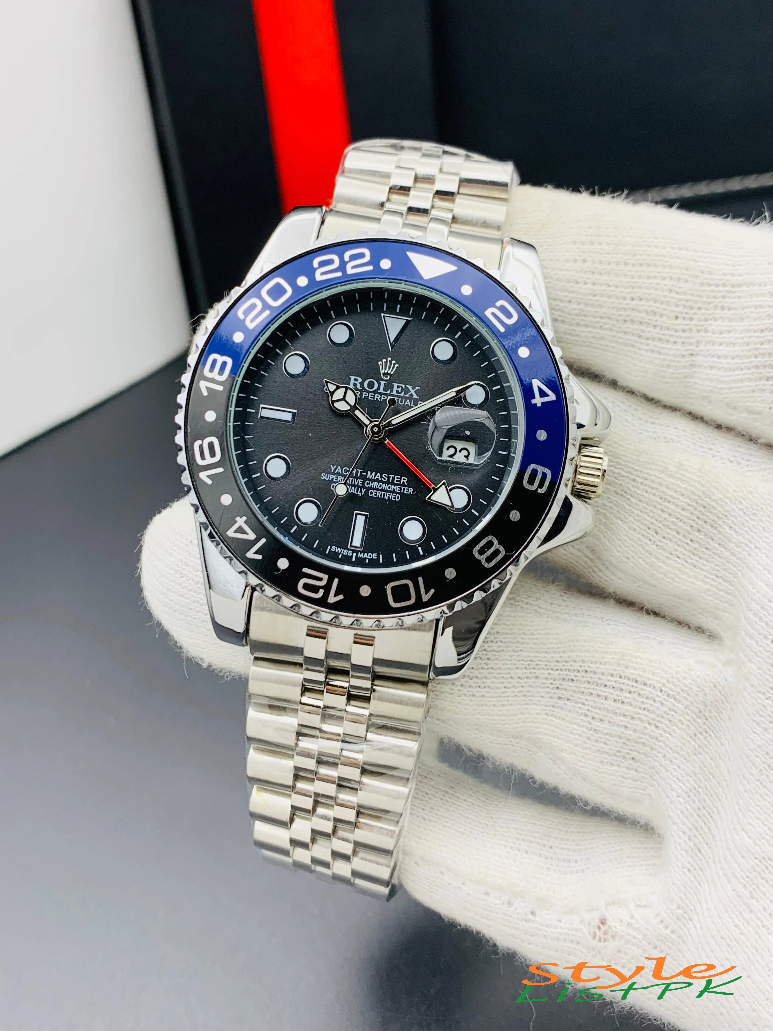 Best Price Rolex Yacht Master silver chain 