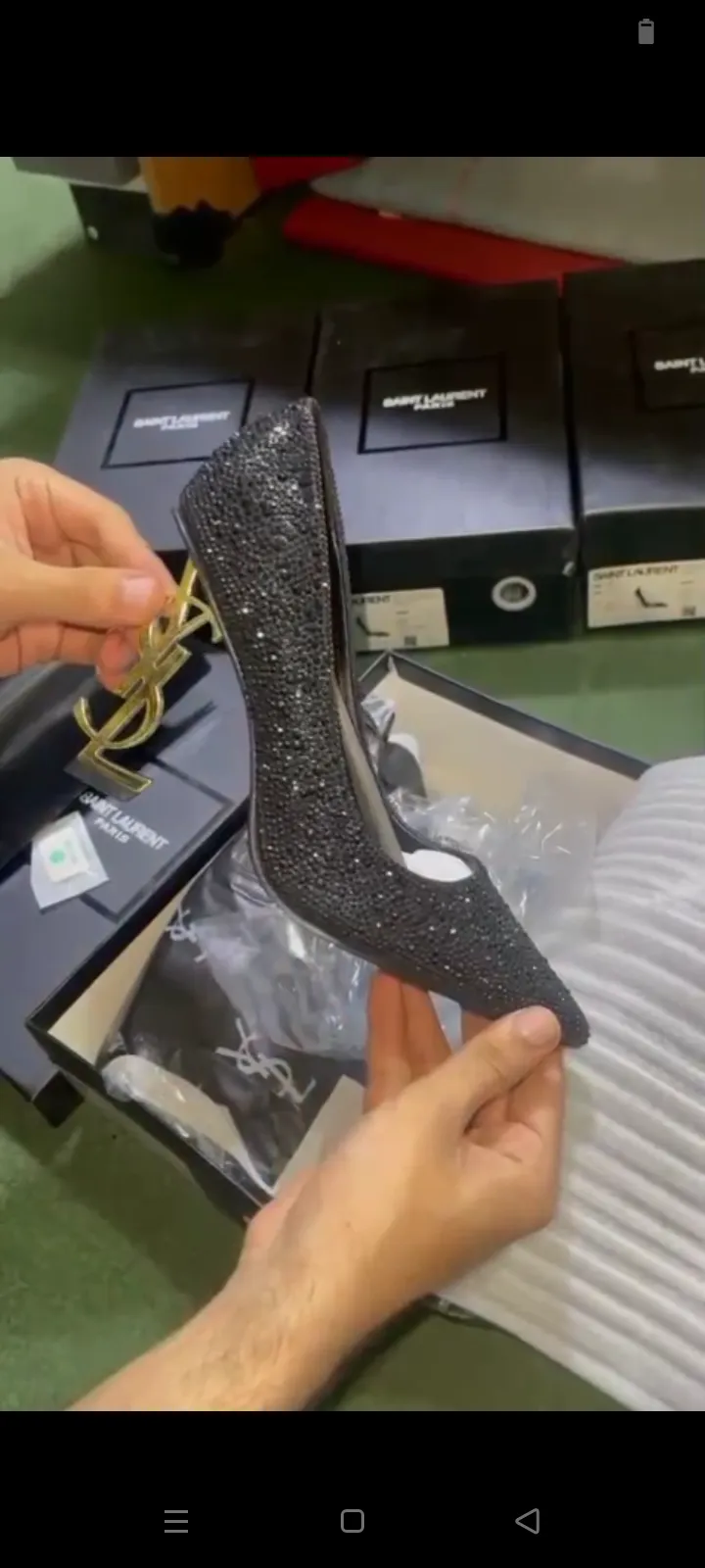 Best Price Saint Laurent Crysted Heels