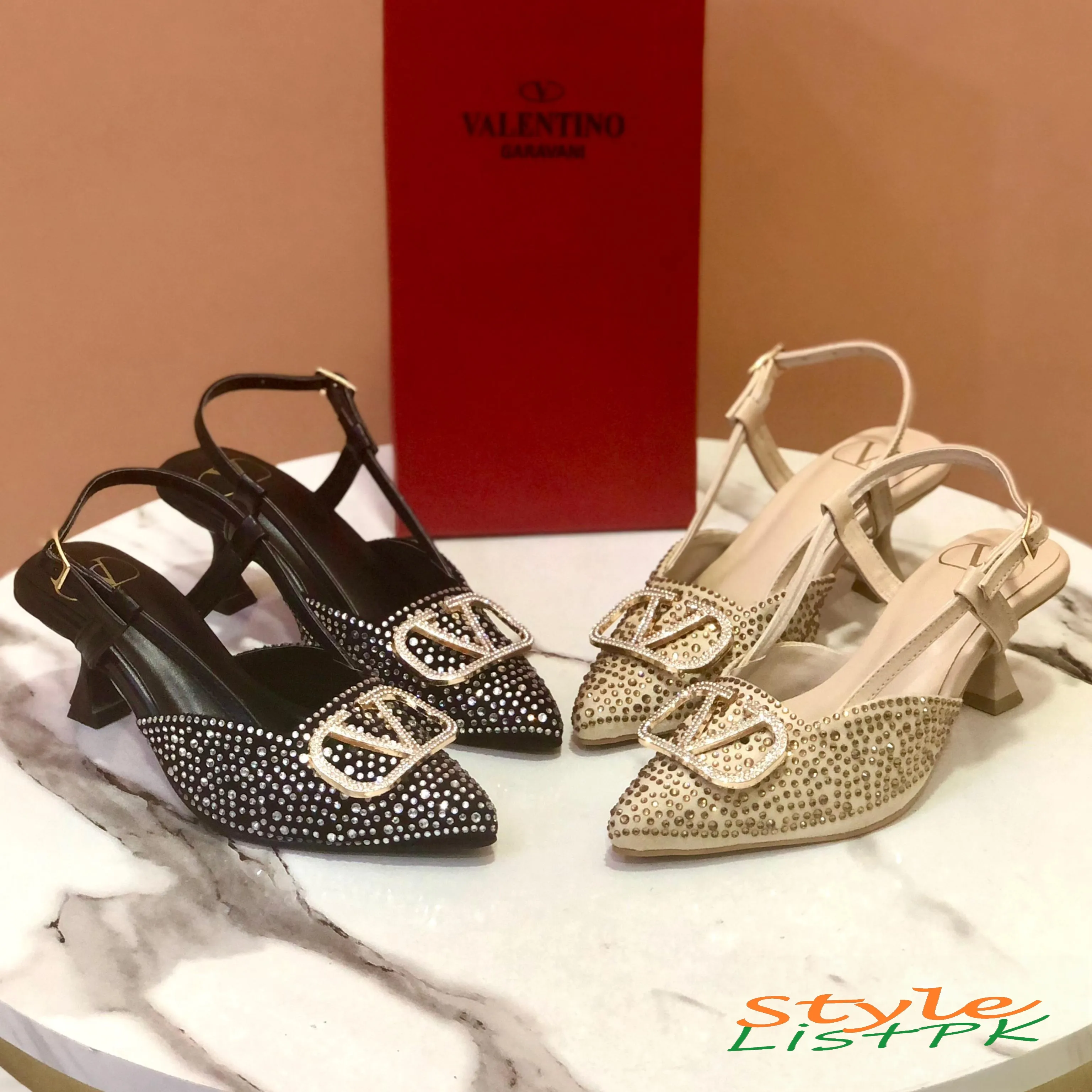 Best Price Valentino Stone Heels