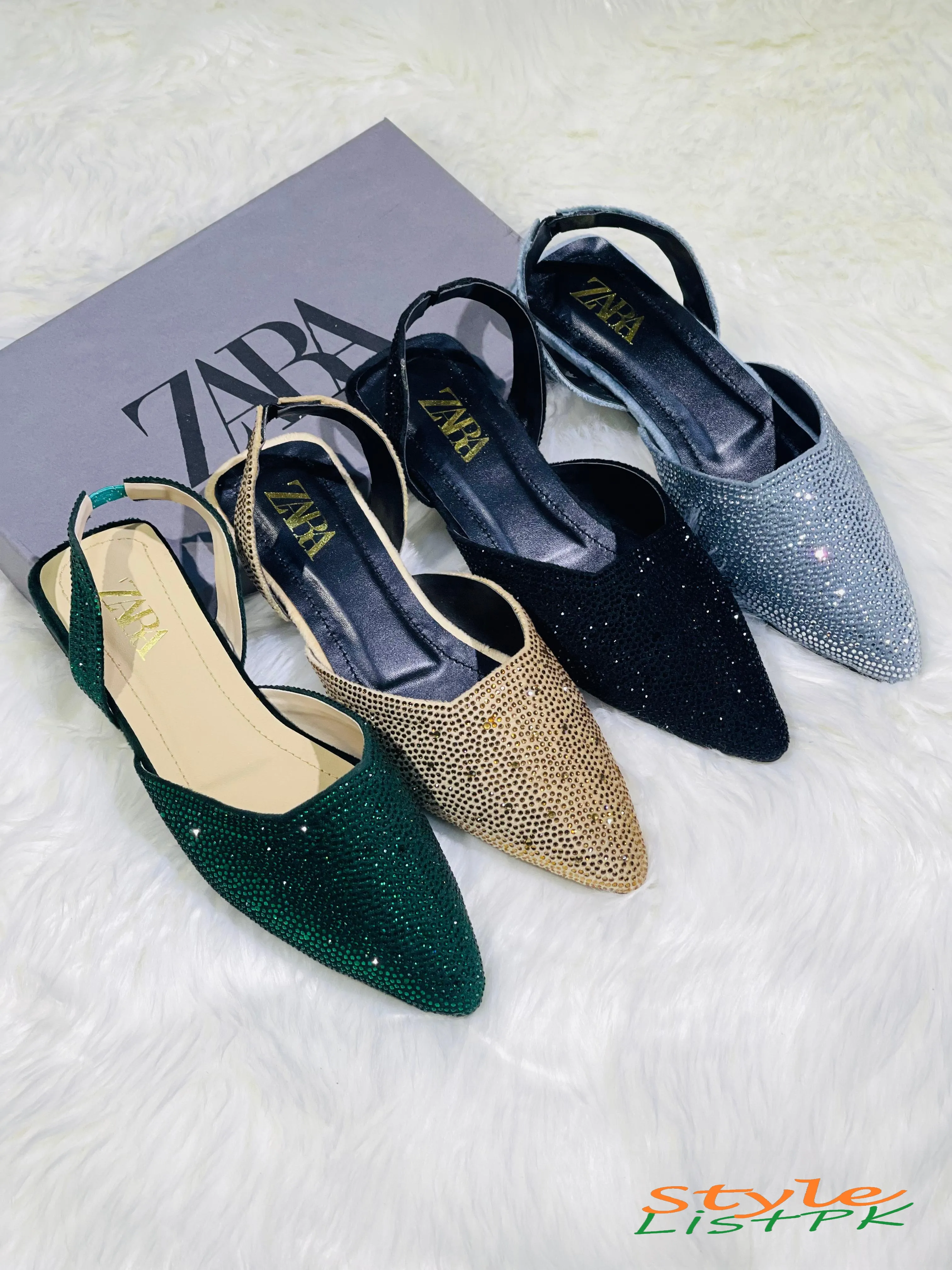 Best Price Zara stone flat pumps 